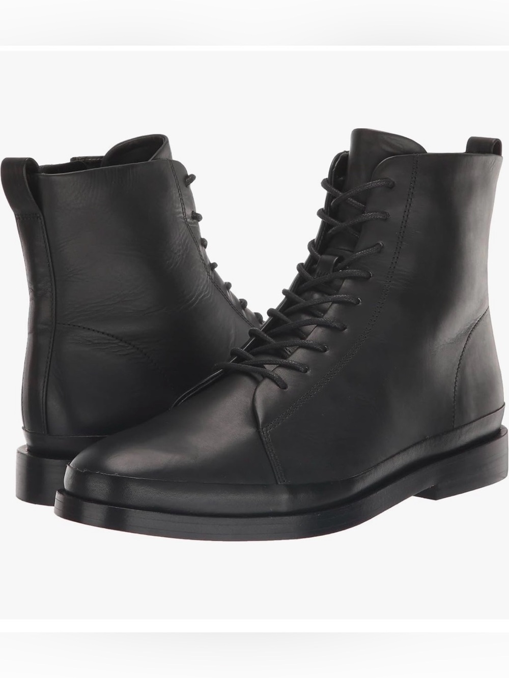 NWT Vince Women’s Cooper Black Leather Lace Up Boots Size 9.5